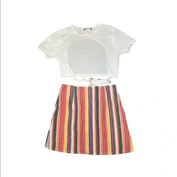 SHEIN Crop Top. & Mini Skirt Size: S - Picture 2 of 8